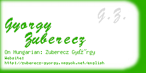 gyorgy zuberecz business card